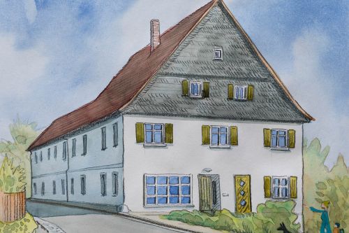 Wenn der "Weiße Schwanen" die Besucher Thurnaus am Ortseingang wieder begrüßt - Illustration: S. Buntstein