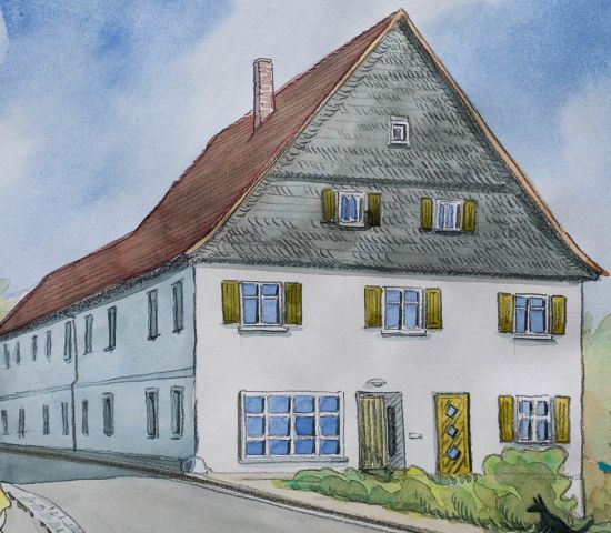 Wenn der "Weiße Schwanen" die Besucher Thurnaus am Ortseingang wieder begrüßt - Illustration: S. Buntstein